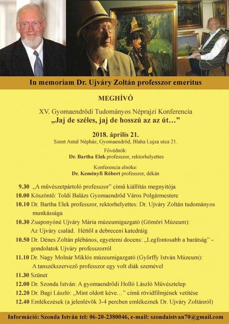 XV. Gyomaendrődi Tudományos Néprajzi Konferencia